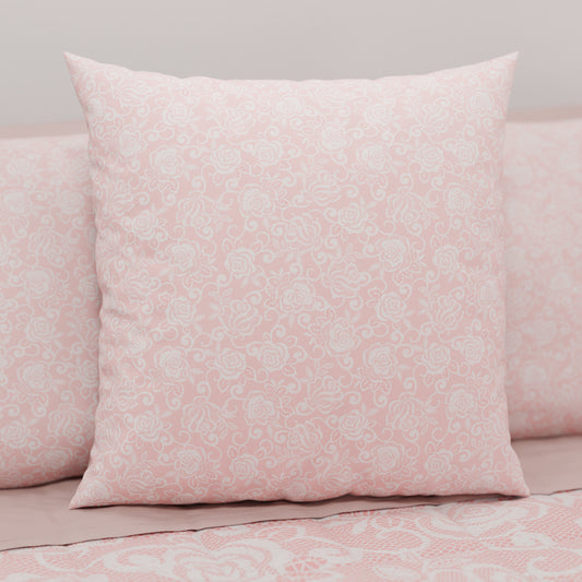 Cuscini, Copricuscini Divano, Cuscini Arredo in Stampa Digitale Pizzo Rose Rosa