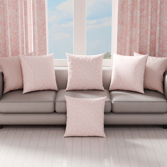 Cuscini, Copricuscini Divano, Cuscini Arredo in Stampa Digitale Pizzo Rose Rosa