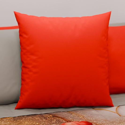 Cuscini, Copricuscini Divano, Cuscini Arredo in Tinta Unita, Rosso/Grigio Chiaro