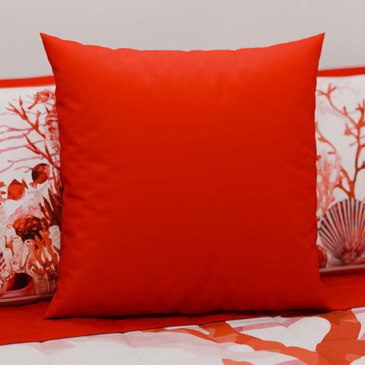 Cuscini, Copricuscini Divano, Cuscini Arredo in Tinta Unita, Rosso