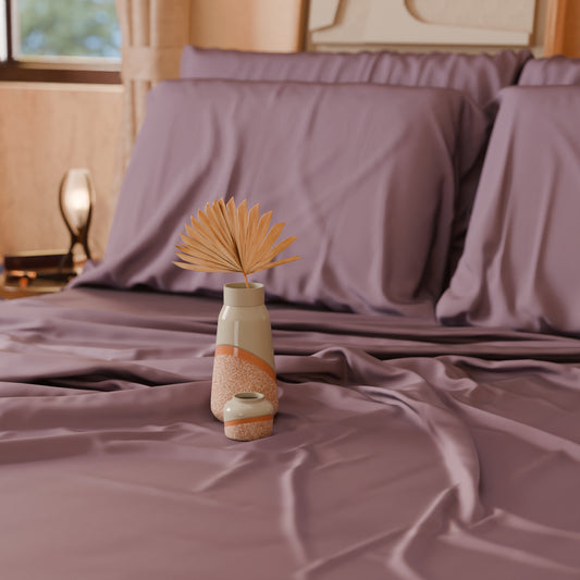 Draps Uni en Satin de Coton Oignon