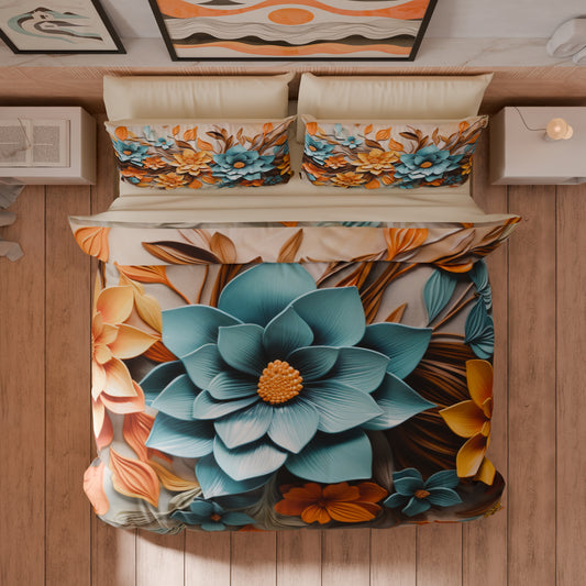 Housse de couette Double, Simple, Une place et demie, Floral 05-16
