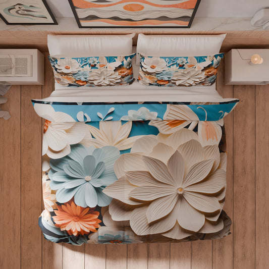 Housse de couette Double, Simple, Une place et demie, Floral 05-5