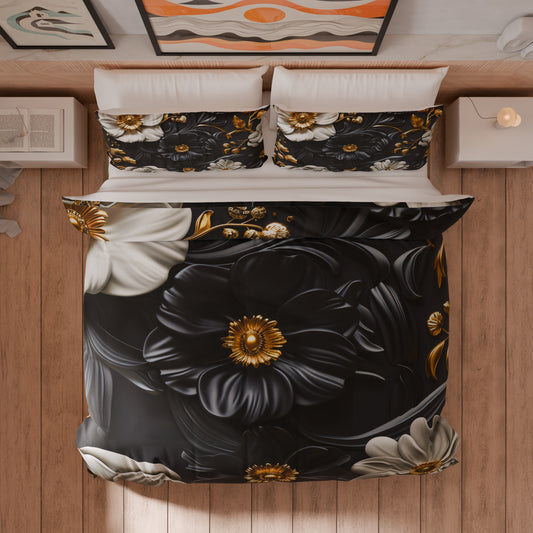Housse de couette Double, Simple, Une place et demie, Floral 05-6