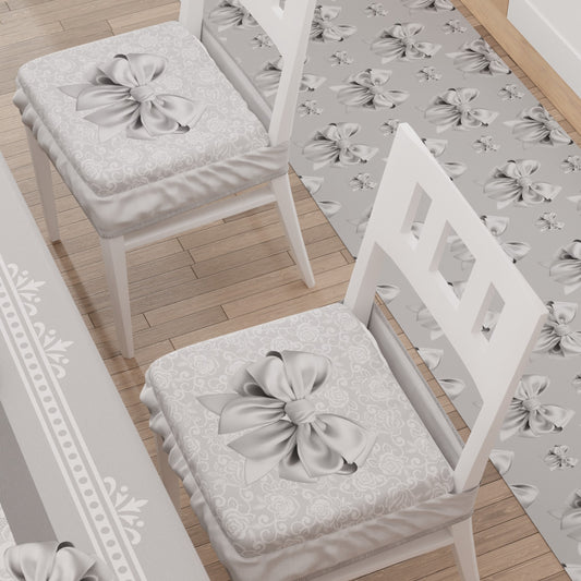Coussins pour Chaises avec Élastique Housses de Chaise en Impression Numérique Noeud Gris