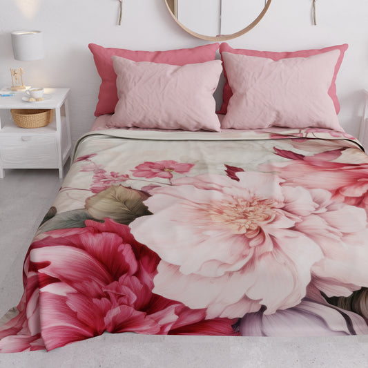 Copriletto Estivo, Coperta Leggera, Lenzuola Copriletto Floreale 04-152