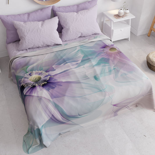 Copriletto Estivo, Coperta Leggera, Lenzuola Copriletto Floreale 04-159