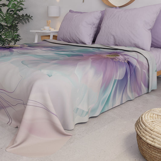 Copriletto Estivo, Coperta Leggera, Lenzuola Copriletto Floreale 04-159
