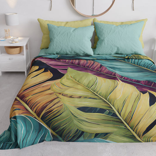 Copriletto Estivo, Coperta Leggera, Lenzuola Copriletto Floreale 04-199