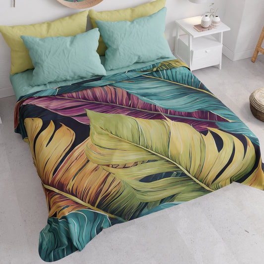 Copriletto Estivo, Coperta Leggera, Lenzuola Copriletto Floreale 04-199