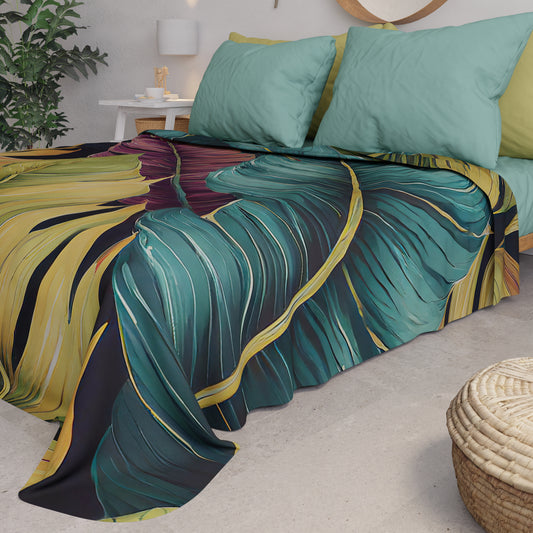 Copriletto Estivo, Coperta Leggera, Lenzuola Copriletto Floreale 04-199