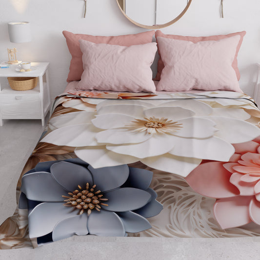 Copriletto Estivo, Coperta Leggera, Lenzuola Copriletto Floreale 05-1