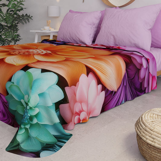 Copriletto Estivo, Coperta Leggera, Lenzuola Copriletto Floreale 05-12