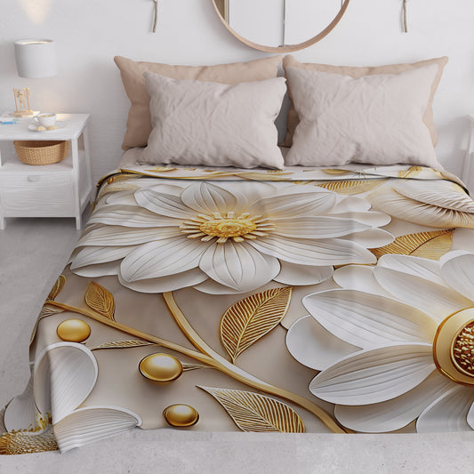 Copriletto Estivo, Coperta Leggera, Lenzuola Copriletto Floreale 05-13