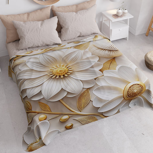 Copriletto Estivo, Coperta Leggera, Lenzuola Copriletto Floreale 05-13