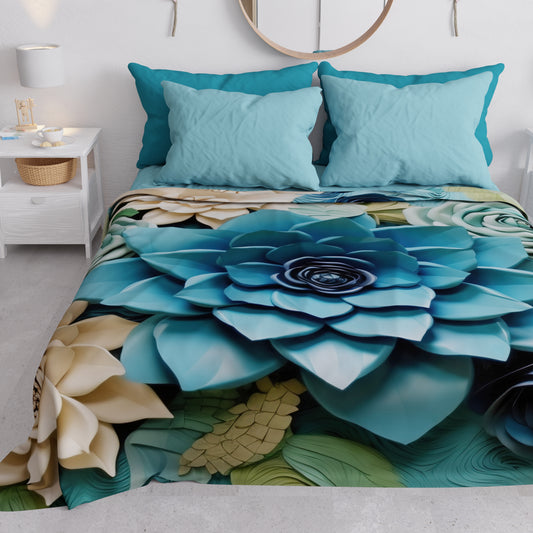 Copriletto Estivo, Coperta Leggera, Lenzuola Copriletto Floreale 05-15