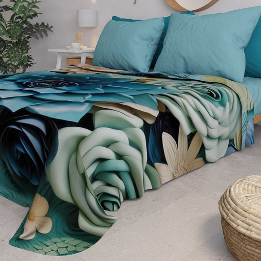 Copriletto Estivo, Coperta Leggera, Lenzuola Copriletto Floreale 05-15
