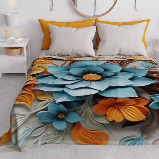 Copriletto Estivo, Coperta Leggera, Lenzuola Copriletto Floreale 05-16