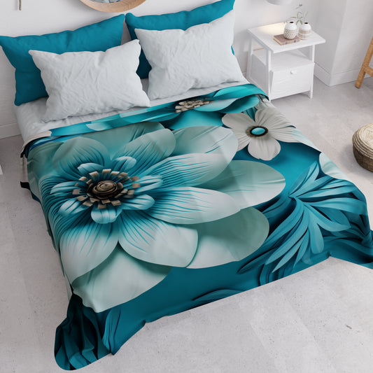 Copriletto Estivo, Coperta Leggera, Lenzuola Copriletto Floreale 05-21