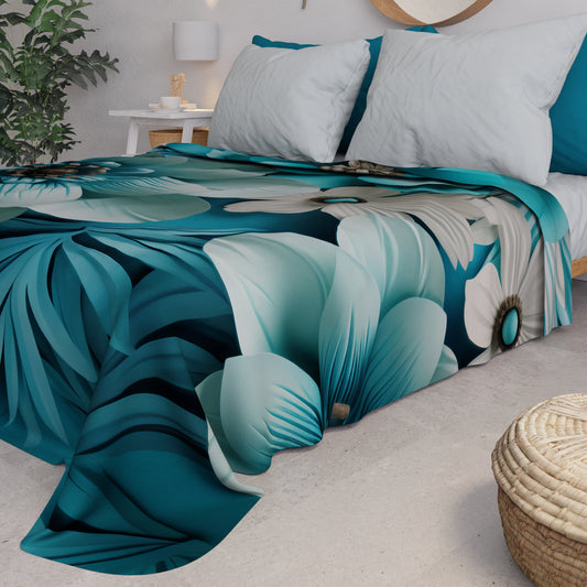 Copriletto Estivo, Coperta Leggera, Lenzuola Copriletto Floreale 05-21