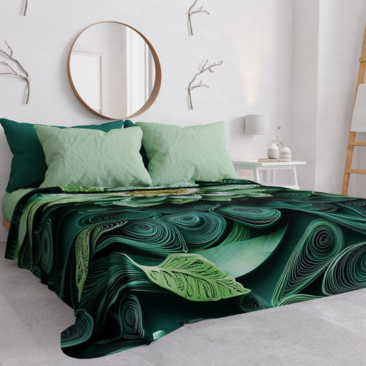 Copriletto Estivo, Coperta Leggera, Lenzuola Copriletto Floreale 05-22