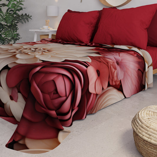Copriletto Estivo, Coperta Leggera, Lenzuola Copriletto Floreale 05-24