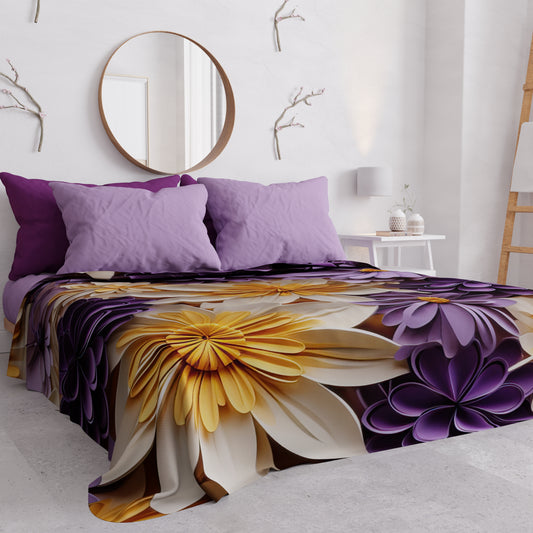 Copriletto Estivo, Coperta Leggera, Lenzuola Copriletto Floreale 05-4