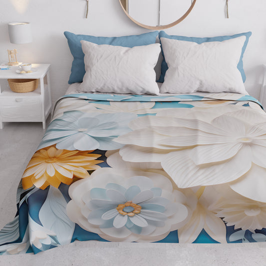 Copriletto Estivo, Coperta Leggera, Lenzuola Copriletto Floreale 05-5
