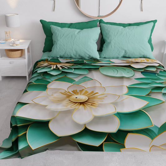 Copriletto Estivo, Coperta Leggera, Lenzuola Copriletto Floreale 05-7