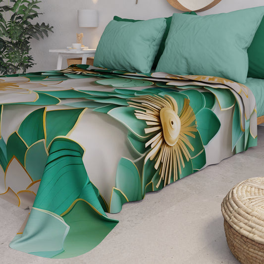 Copriletto Estivo, Coperta Leggera, Lenzuola Copriletto Floreale 05-7