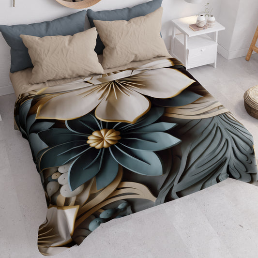 Copriletto Estivo, Coperta Leggera, Lenzuola Copriletto Floreale 05-8