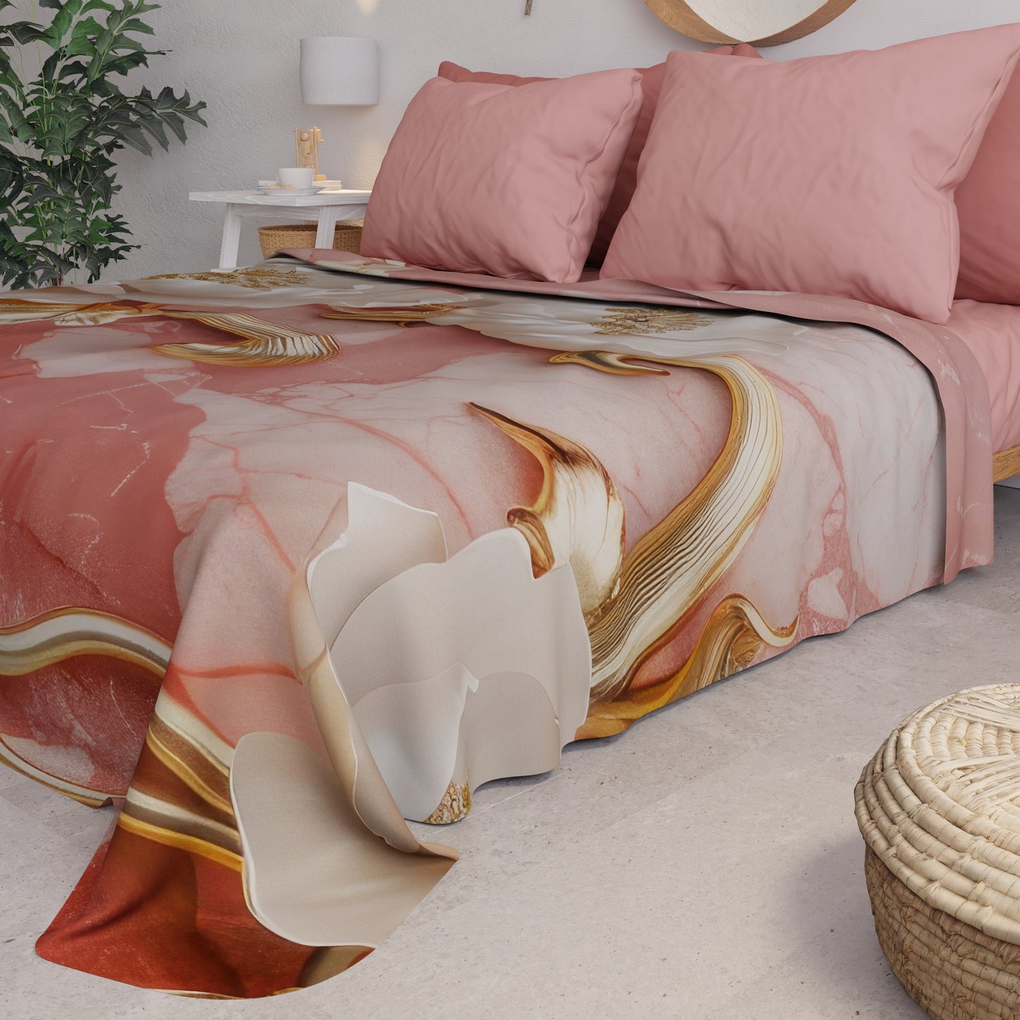 Copriletto Estivo, Coperta Leggera, Lenzuola Copriletto Floreale 06-11