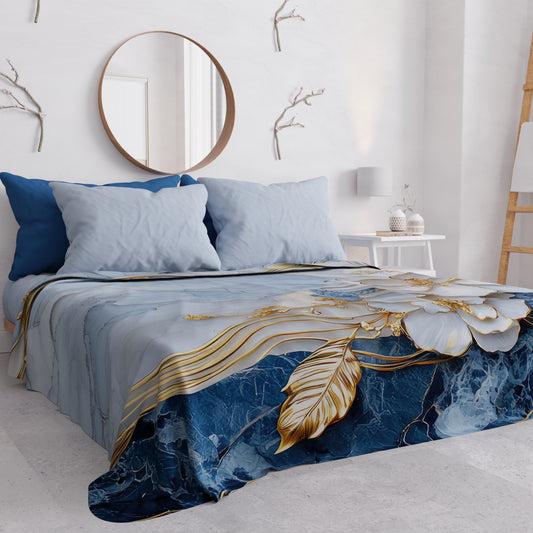 Copriletto Estivo, Coperta Leggera, Lenzuola Copriletto Floreale 06-15
