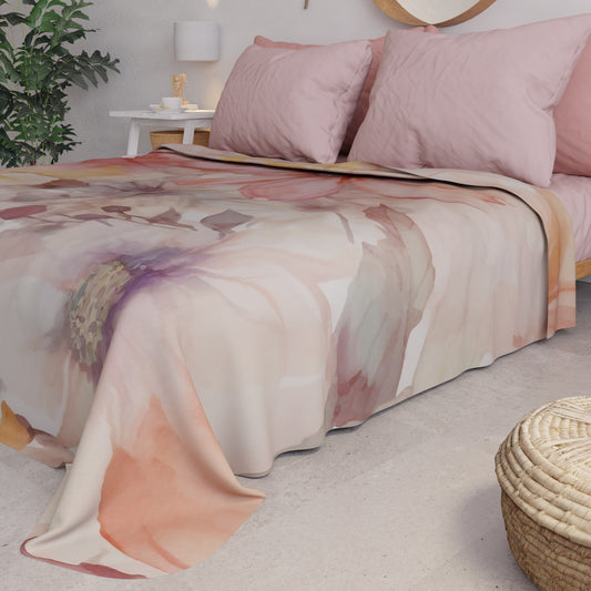 Copriletto Estivo, Coperta Leggera, Lenzuola Copriletto Floreale F1