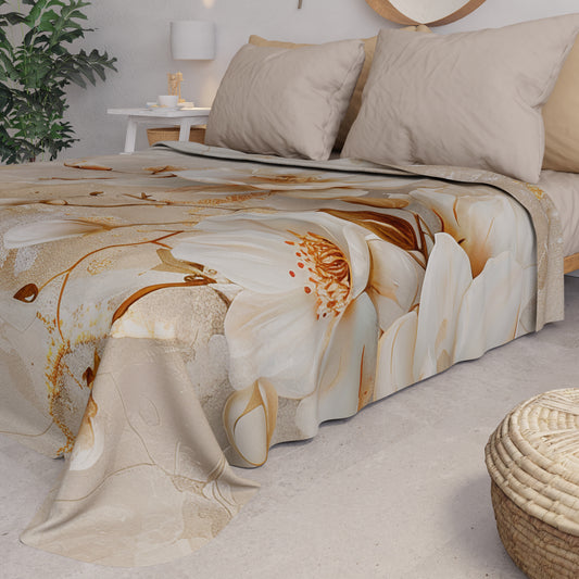 Copriletto Estivo, Coperta Leggera, Lenzuola Copriletto Floreale F12