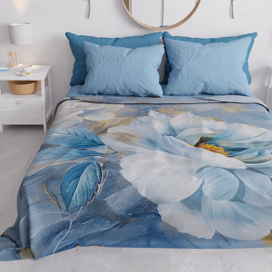 Copriletto Estivo, Coperta Leggera, Lenzuola Copriletto Floreale F13