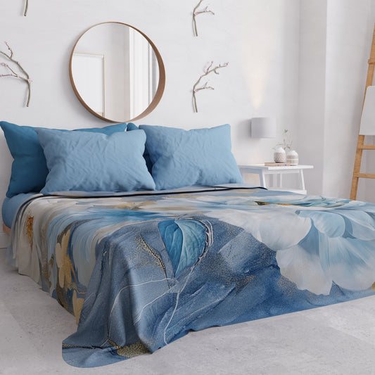 Copriletto Estivo, Coperta Leggera, Lenzuola Copriletto Floreale F13