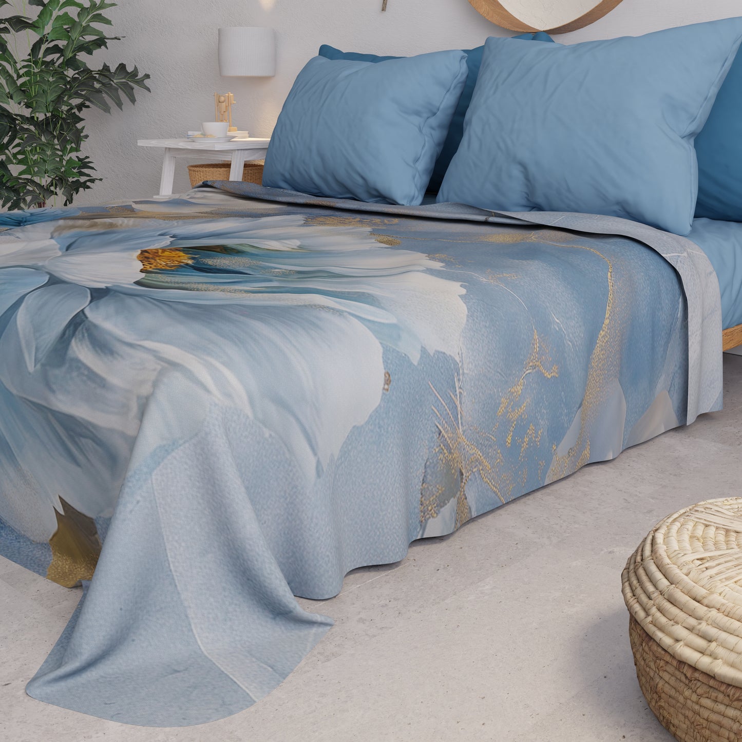 Couvre-lit d'été, Couverture légère, Draps couvre-lit Floral F13