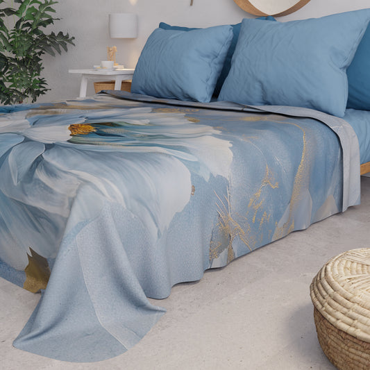 Copriletto Estivo, Coperta Leggera, Lenzuola Copriletto Floreale F13