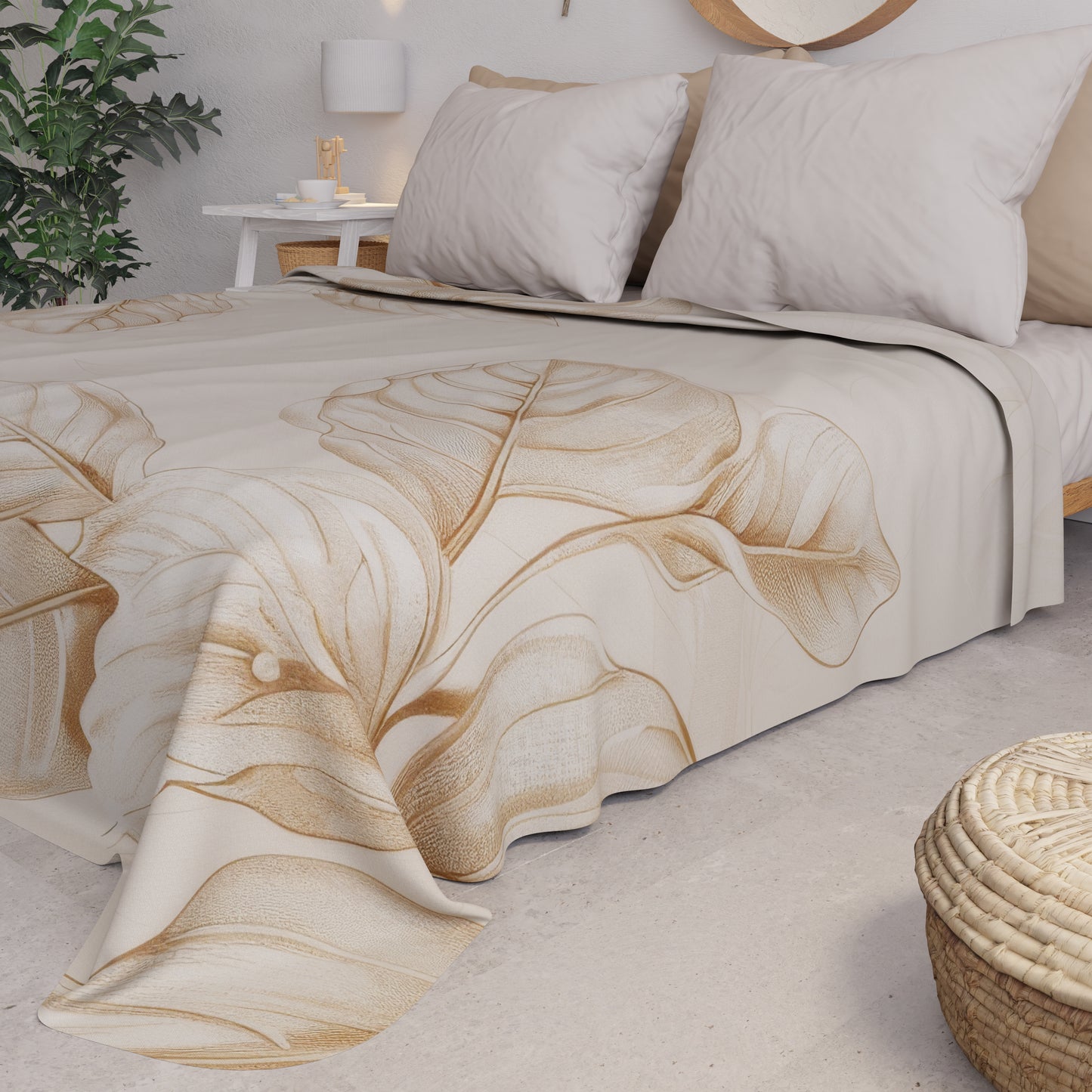 Copriletto Estivo, Coperta Leggera, Lenzuola Copriletto Floreale F150