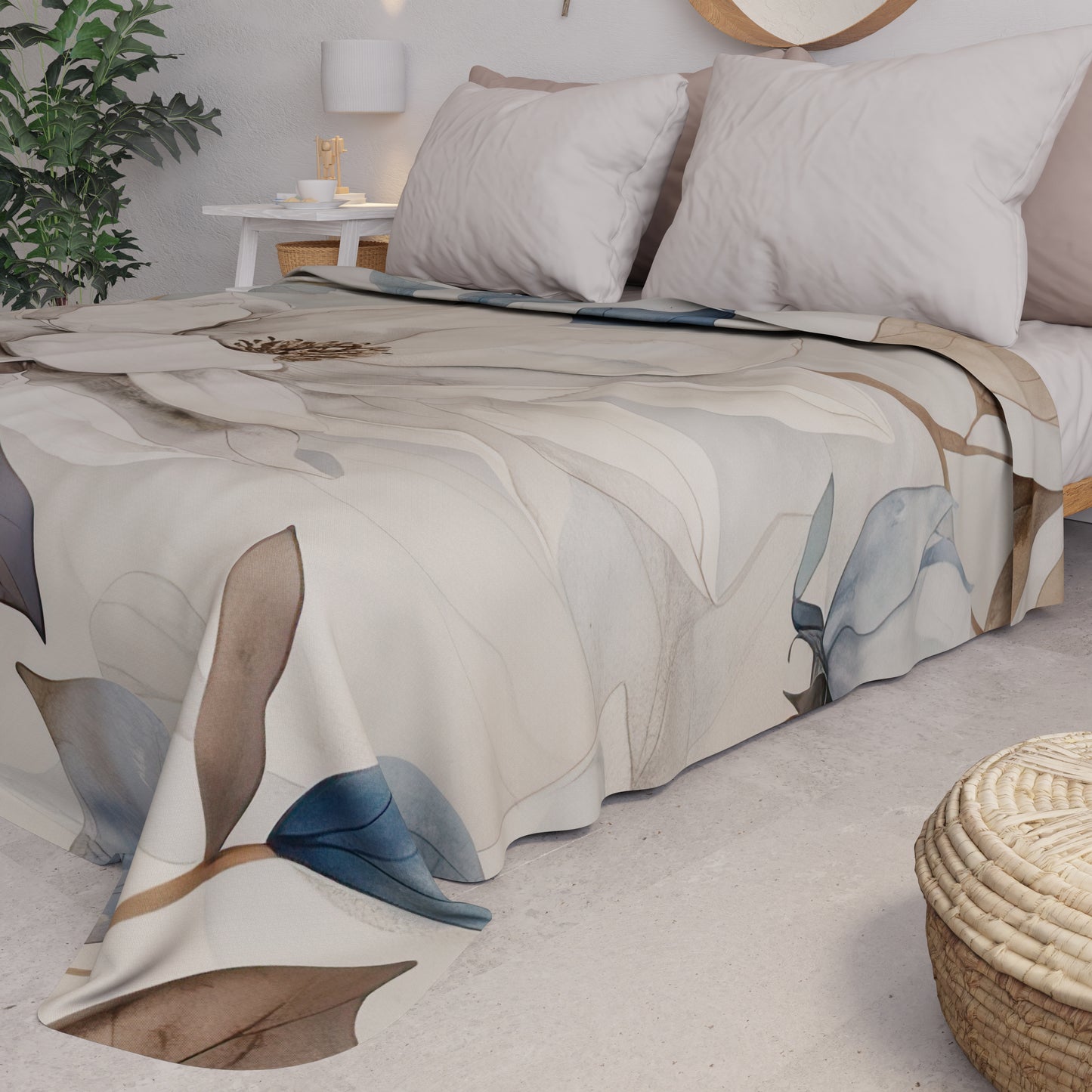 Couvre-lit d'été, Couverture légère, Draps couvre-lit Floral F16
