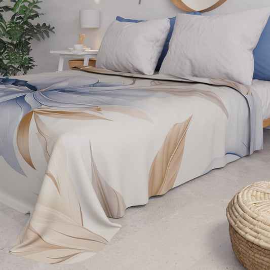 Copriletto Estivo, Coperta Leggera, Lenzuola Copriletto Floreale F164