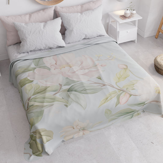 Copriletto Estivo, Coperta Leggera, Lenzuola Copriletto Floreale F172