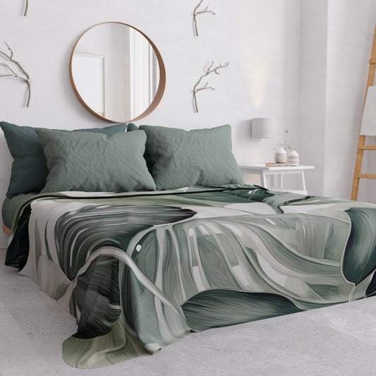 Copriletto Estivo, Coperta Leggera, Lenzuola Copriletto Floreale F4