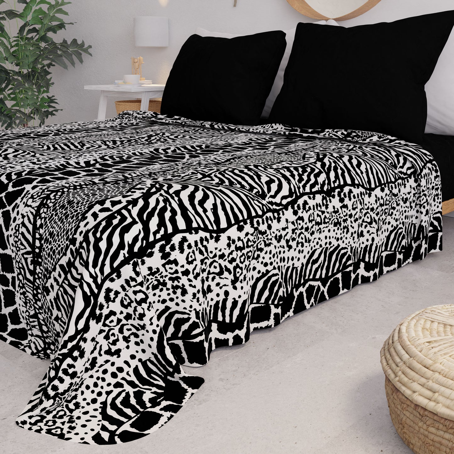 Copriletto Estivo, Coperta Leggera, Lenzuola Copriletto, Animalier Zebrato