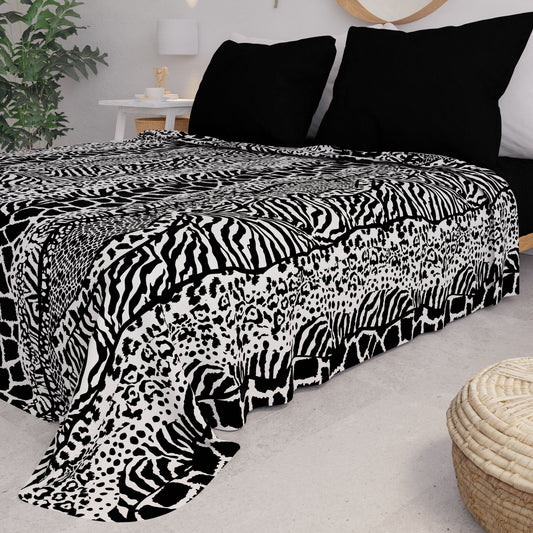Copriletto Estivo, Coperta Leggera, Lenzuola Copriletto, Animalier Zebrato