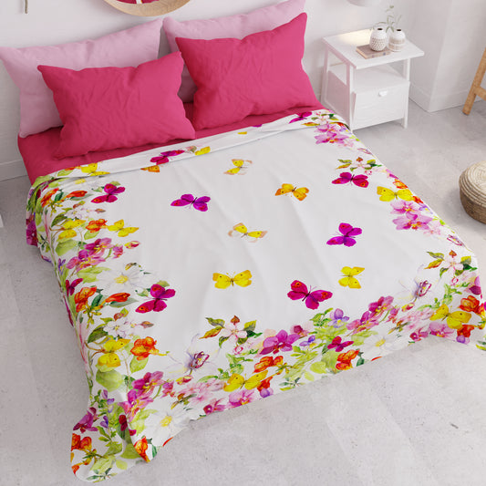 Copriletto Estivo, Coperta Leggera, Lenzuola Copriletto Farfalle