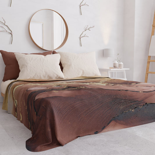 Copriletto Estivo, Coperta Leggera, Lenzuola Copriletto Marble Tortora