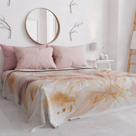 Copriletto Estivo, Coperta Leggera, Lenzuola Copriletto Palmwater Cipria