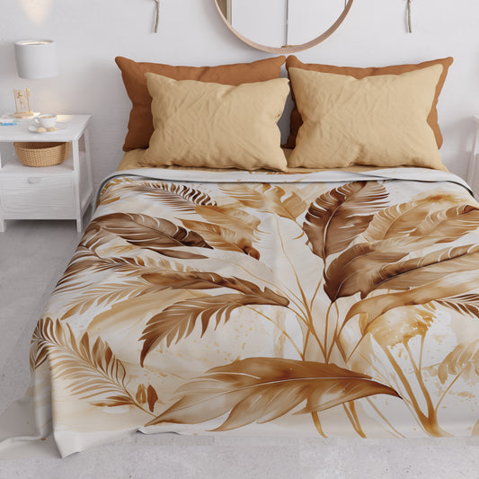 Copriletto Estivo, Coperta Leggera, Lenzuola Copriletto Palmwater Fango